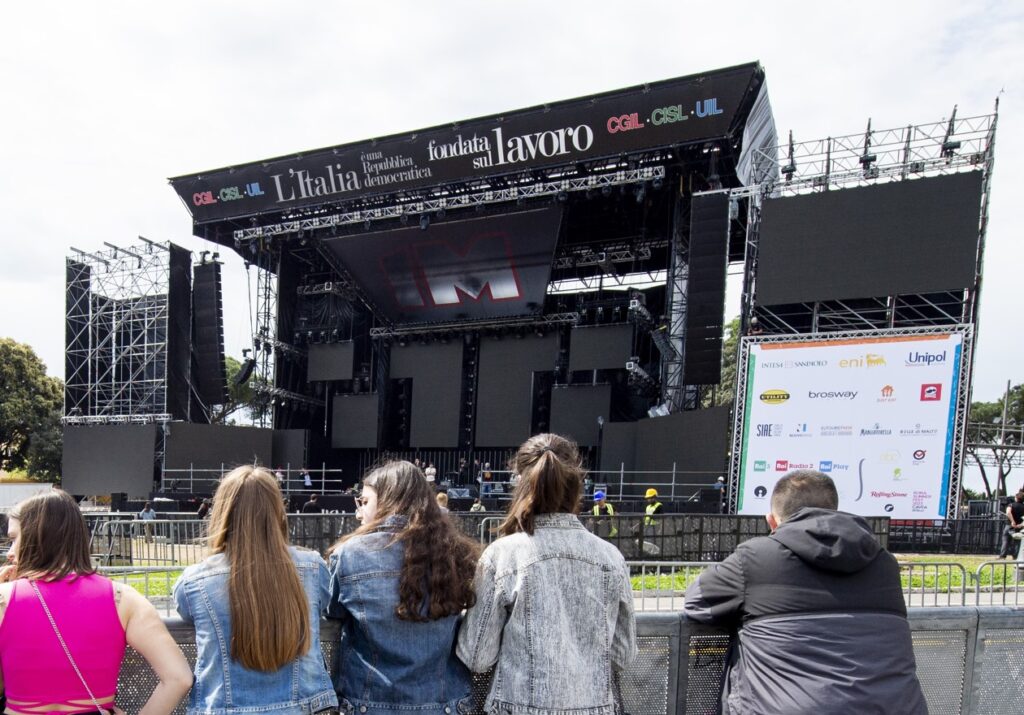 palco del concerto del primo maggio 
