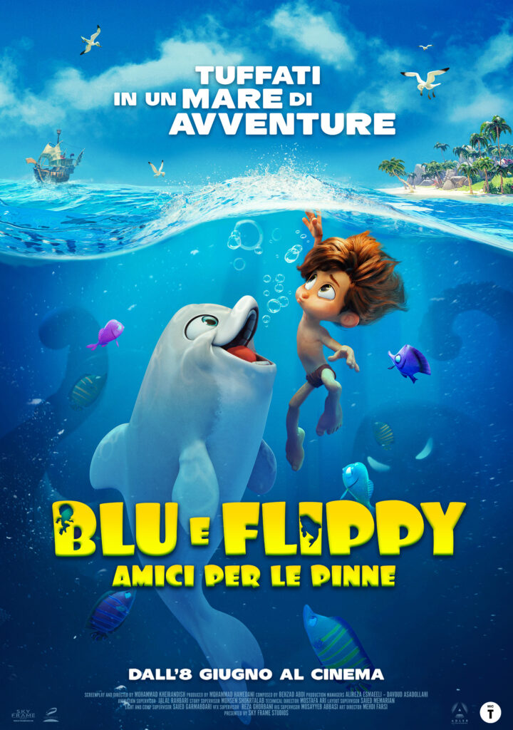 Blu e Flippy amici per le pinne