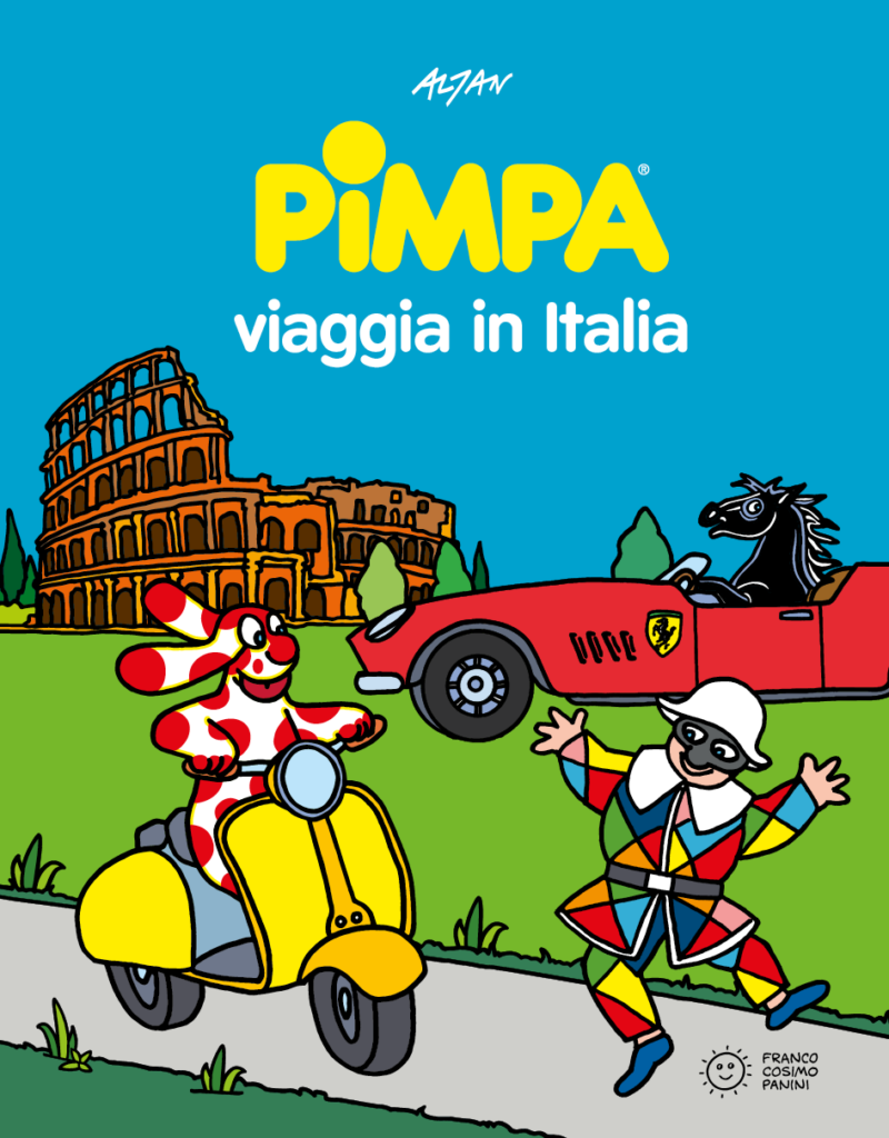 la cover dell'albo Pimpa in viaggio in Italia 