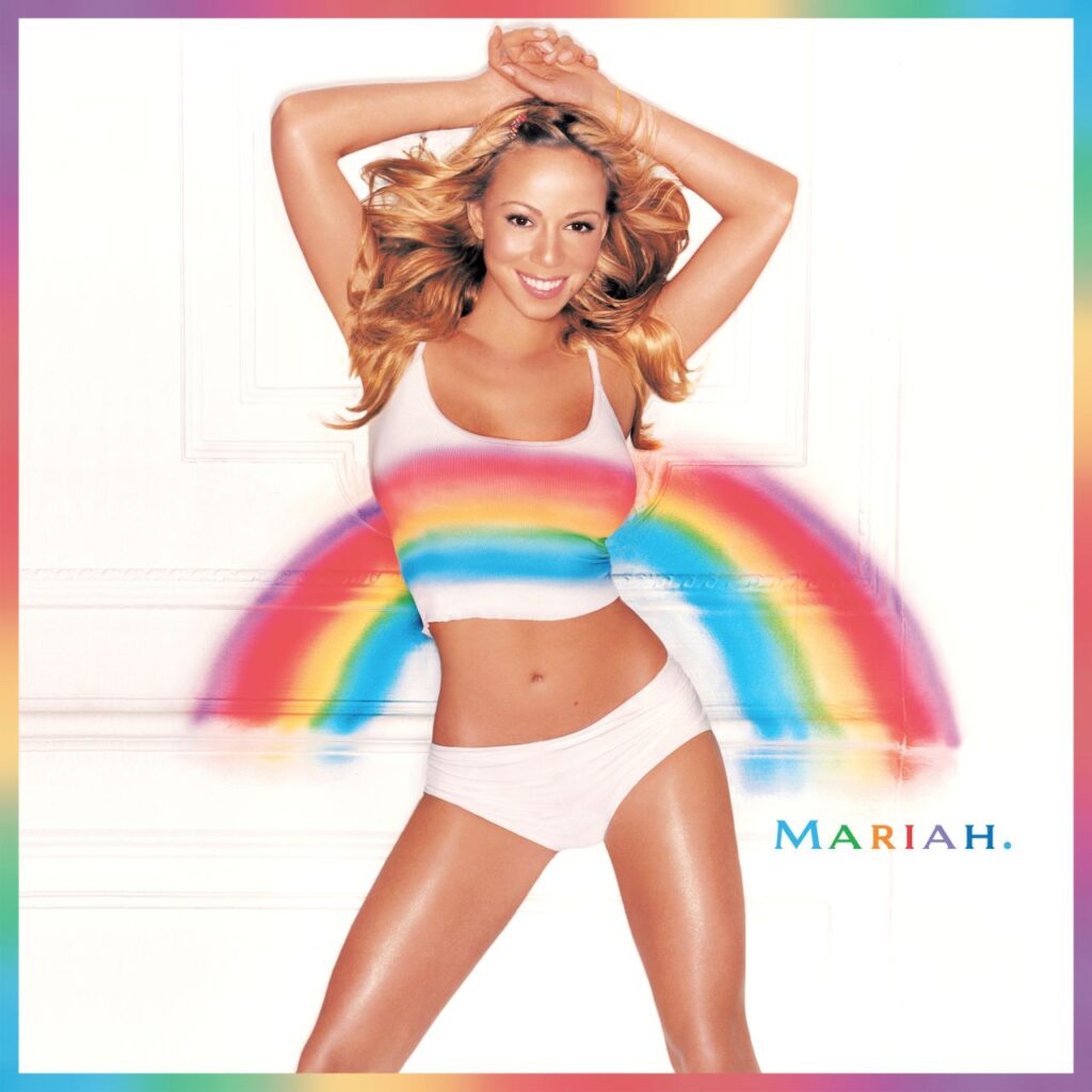 la cover dell'album di Mariah Carey, Rainbow: 25th Anniversary Expanded Edition (Legacy Recordings)