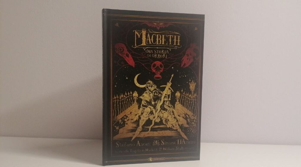 la cover di Macbeth - una storia di orrori, di Stefano Ascari e Simone D'Armini, pubblicato da saldaPress (2025) nella collana Maèstro. Foto di Francesco Ariani