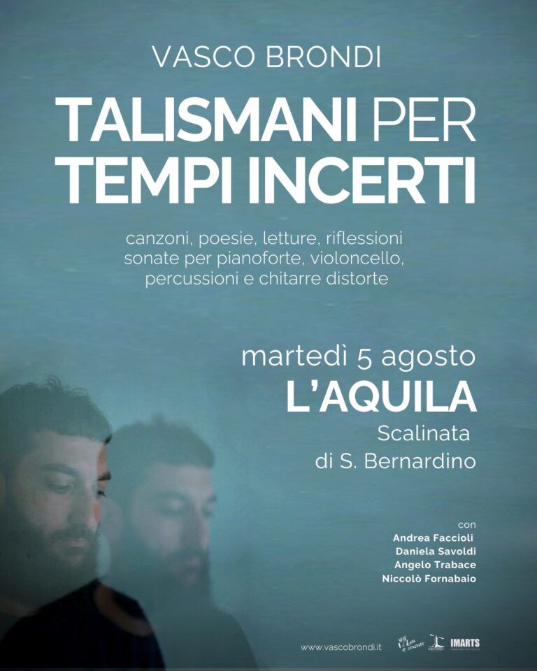 Vasco Brondi Talismani per Tempi incerti