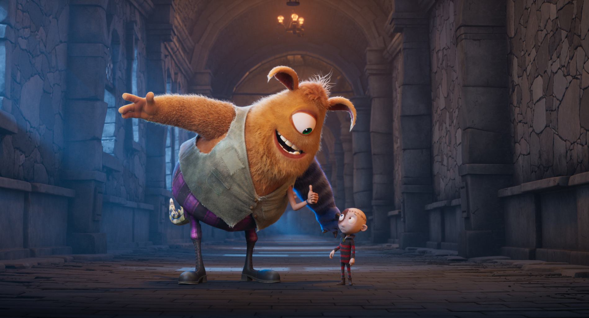una scena da Frankie e le creature dimenticate (Stitch Head), il film di animazione