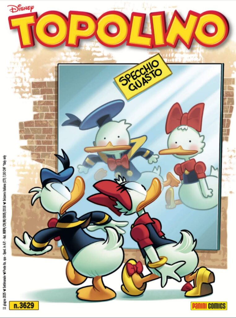 la cover di Topolino 3629, con Pera Toons