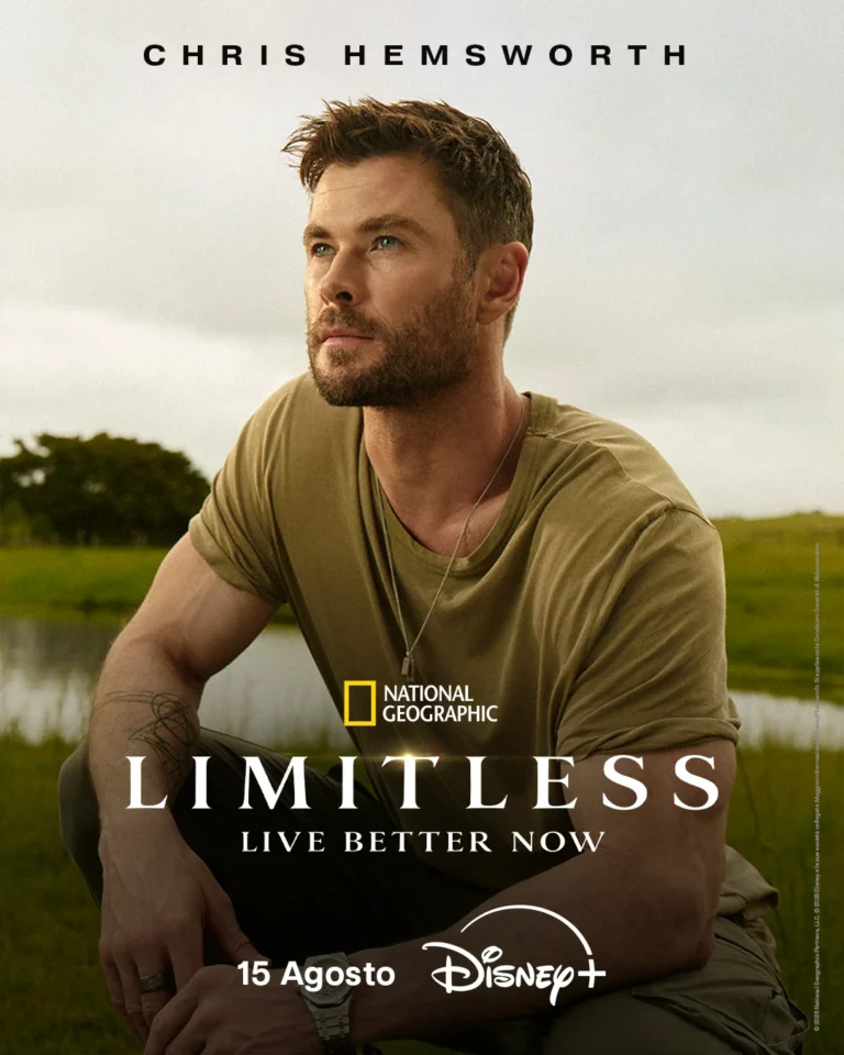 la Key Art di Limitless Live Better Now, la serie con Chris Hemsworth