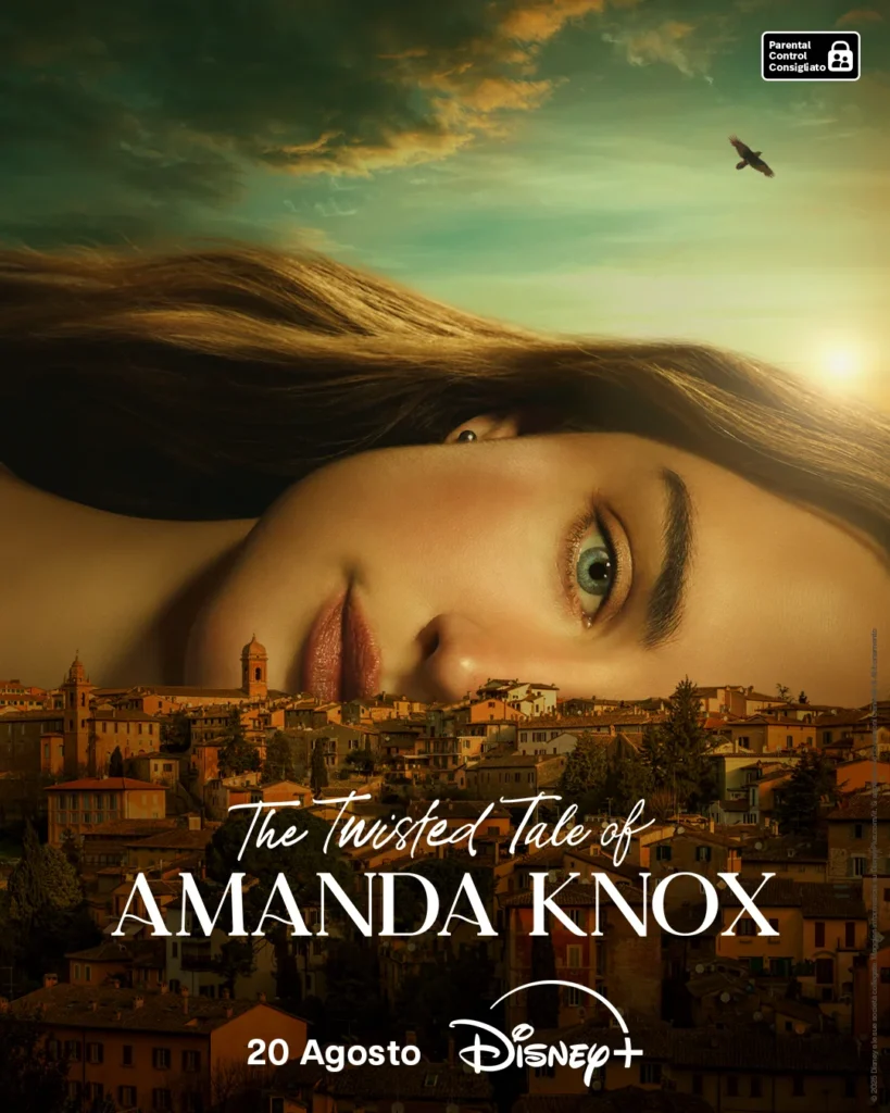 la Key Art della mini-serie The Twisted Tale of Amanda Knox
