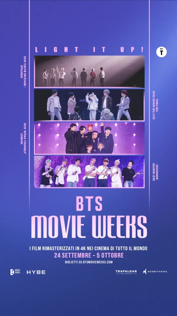 il poster delle BTS Movie Weeks