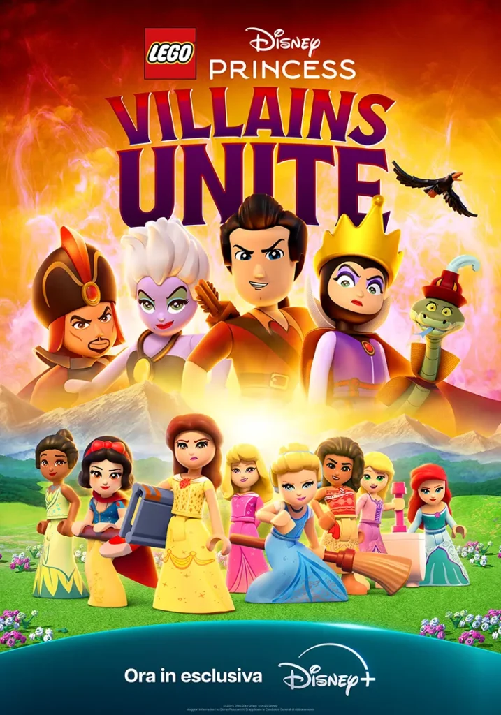 il poster dello speciale LEGO® Disney Princess: Villains Unite