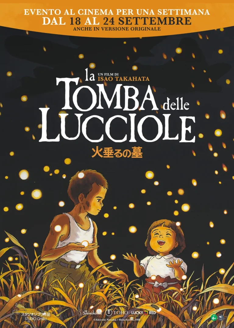 il poster del film di animazione di Isao Takahata, La tomba delle lucciole