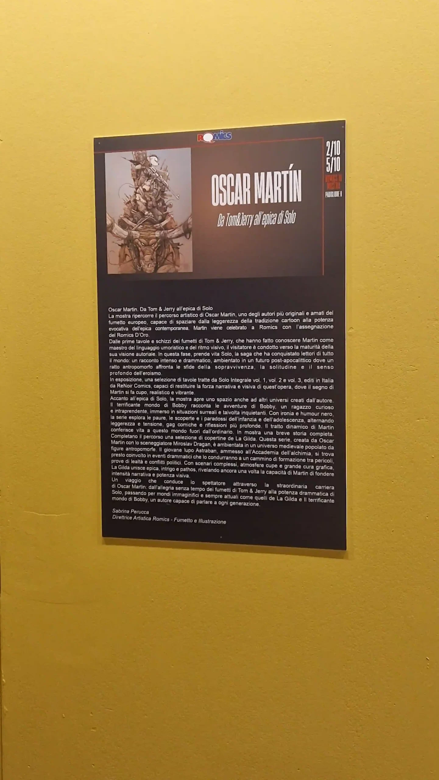allestimenti dalla mostra Oscar Martín. Da Tom & Jerry all'epica di Solo