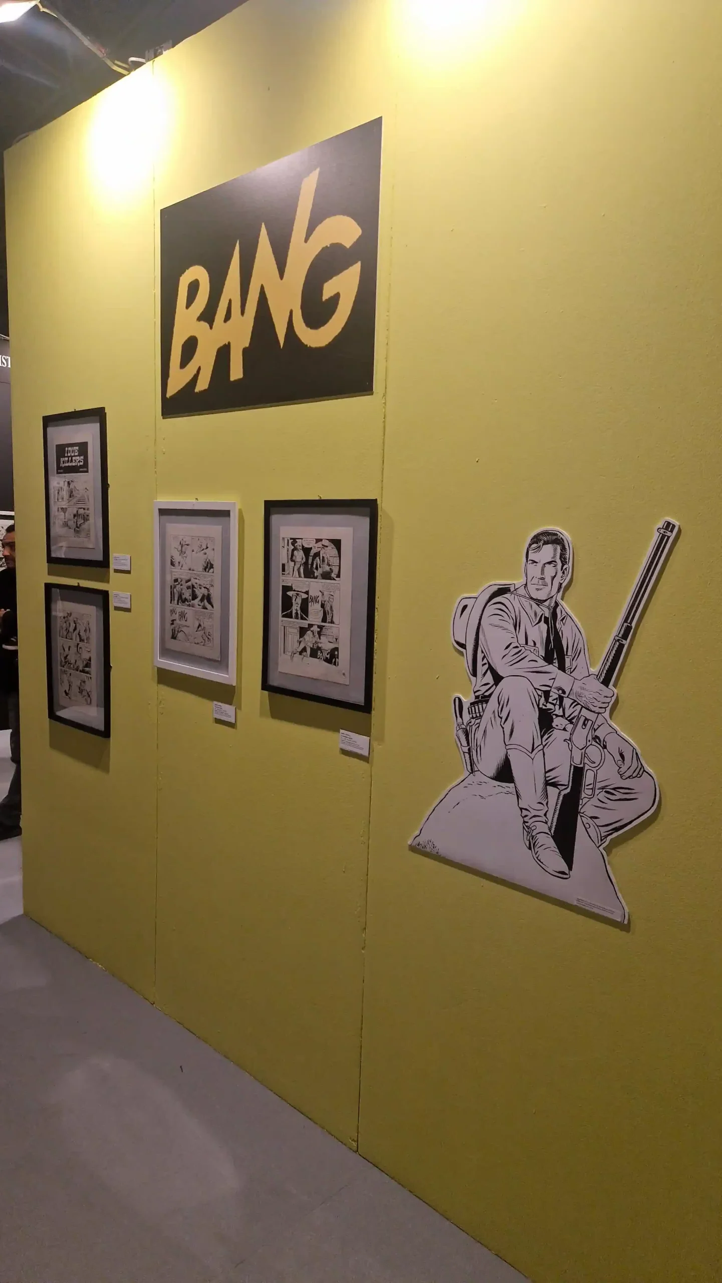 allestimenti della mostra Fabio Civitelli. L'eleganza del segno, dall'illustrazione a Tex