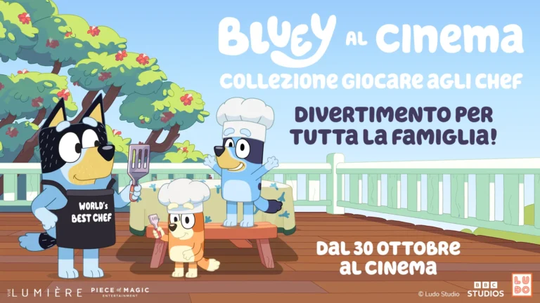 il banner di Bluey al cinema Collezione Giocare agli chef