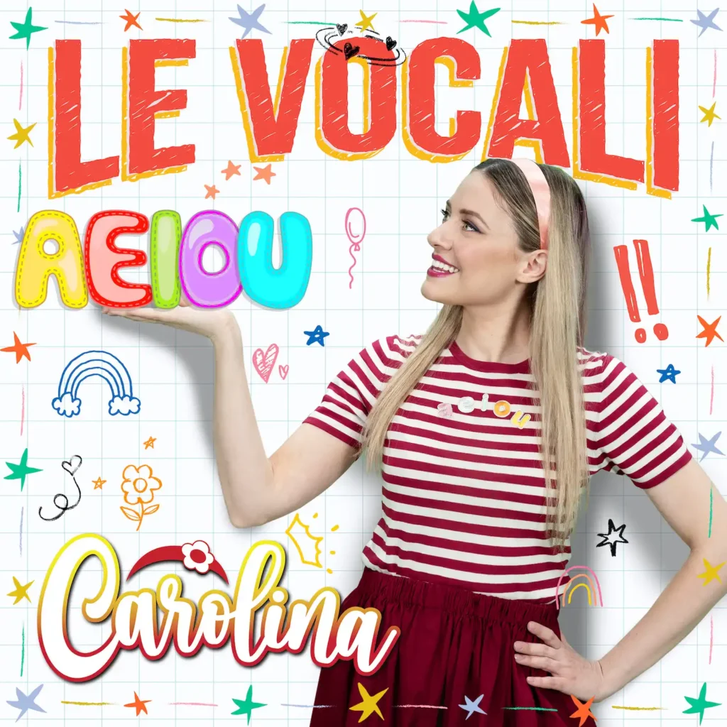 la cover del nuovo brano di Carolina Benvenga, Le vocali