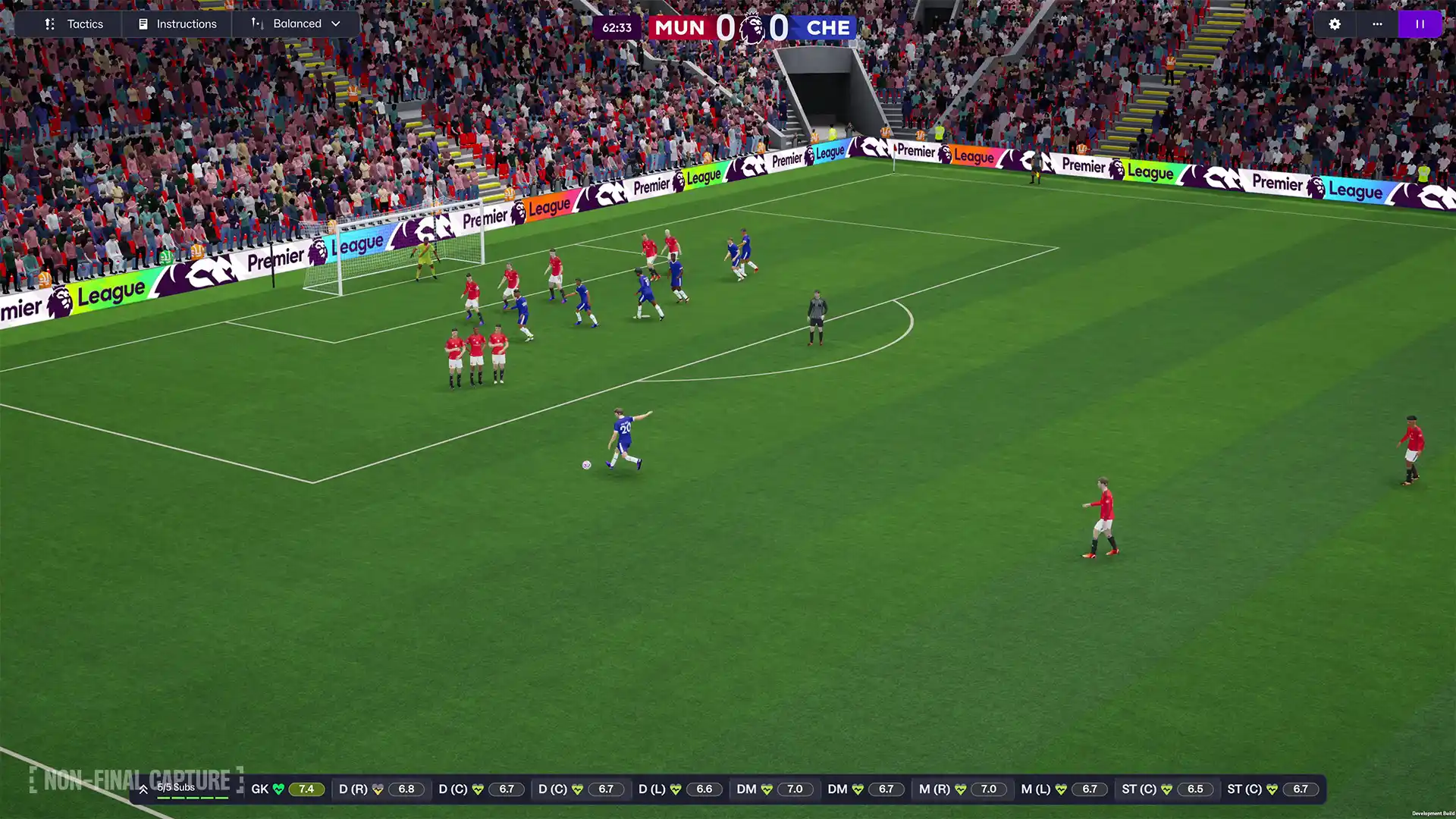 una scena dal videogioco manageriale Football Manager 26