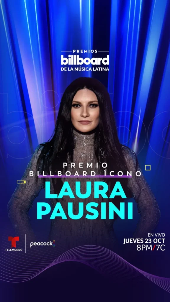 Durante i Billboard Latin Music Awards 2025, Laura Pausini riceverà il prestigioso Billboard Icon Award