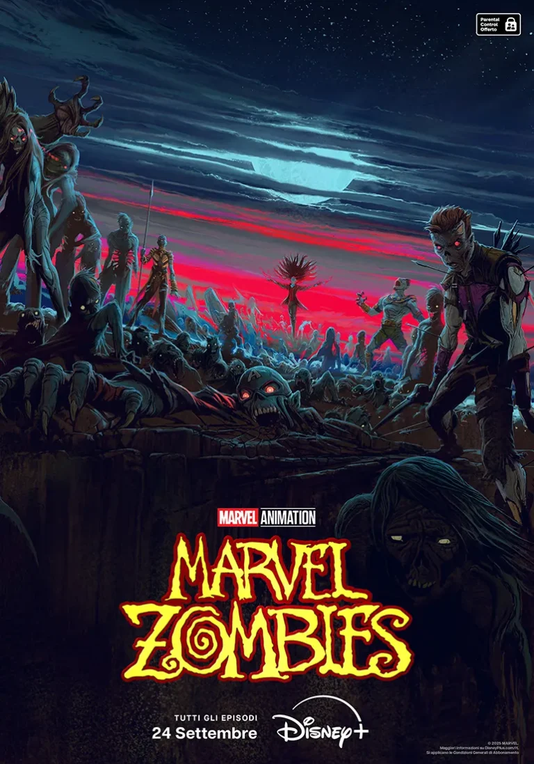 il teaser poster della serie di animazione Marvel Zombies