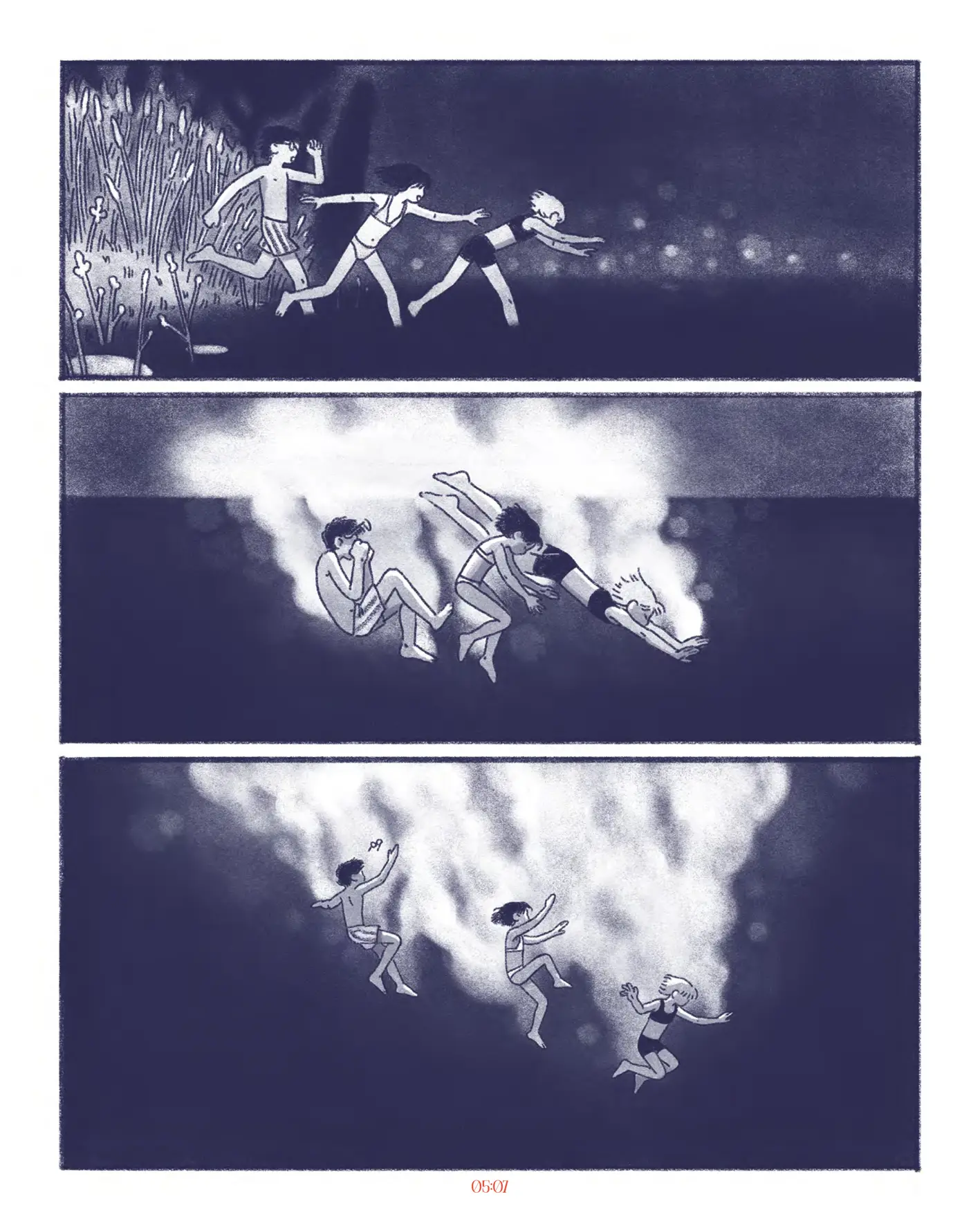 Illustrazione contenuta nell'antologia Quanto manca all'alba facente parte della storia "In una notte di mezza estate", ad opera di Beatrice "Bezuss" Galli