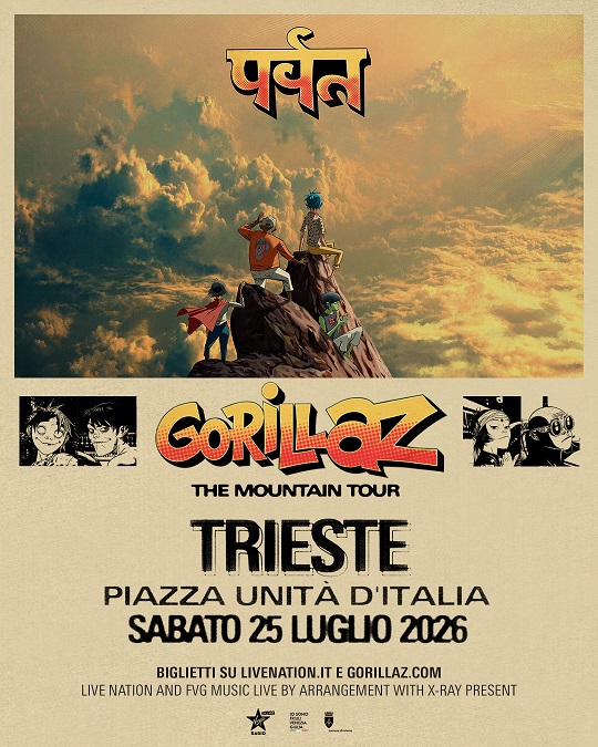 Gorillaz Live a Trieste nel 2026 per The Mountain Tour