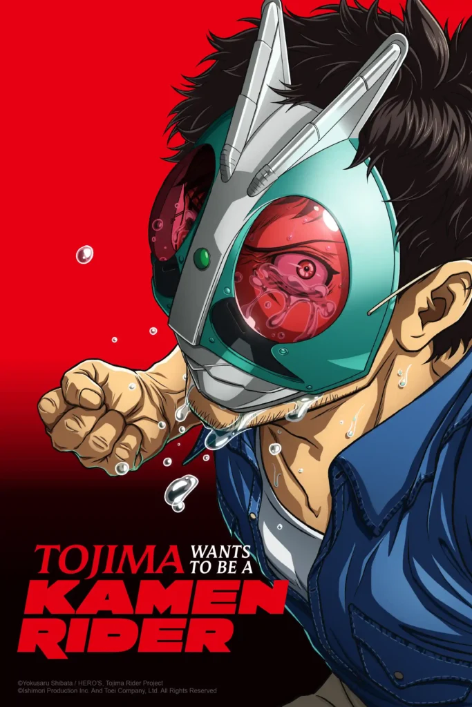 la Key Art della serie Tojima Wants to Be a Kamen Rider