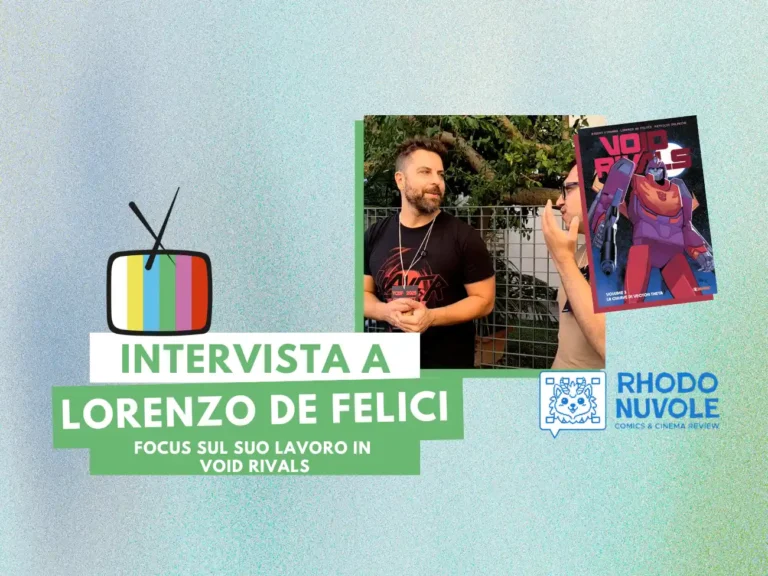 Lorenzo De Felici in una immagine dal video Rhodonuvole (a cura di Angelo Giannone e Francesco Ariani) nella composizione da Canva, licenza d’uso